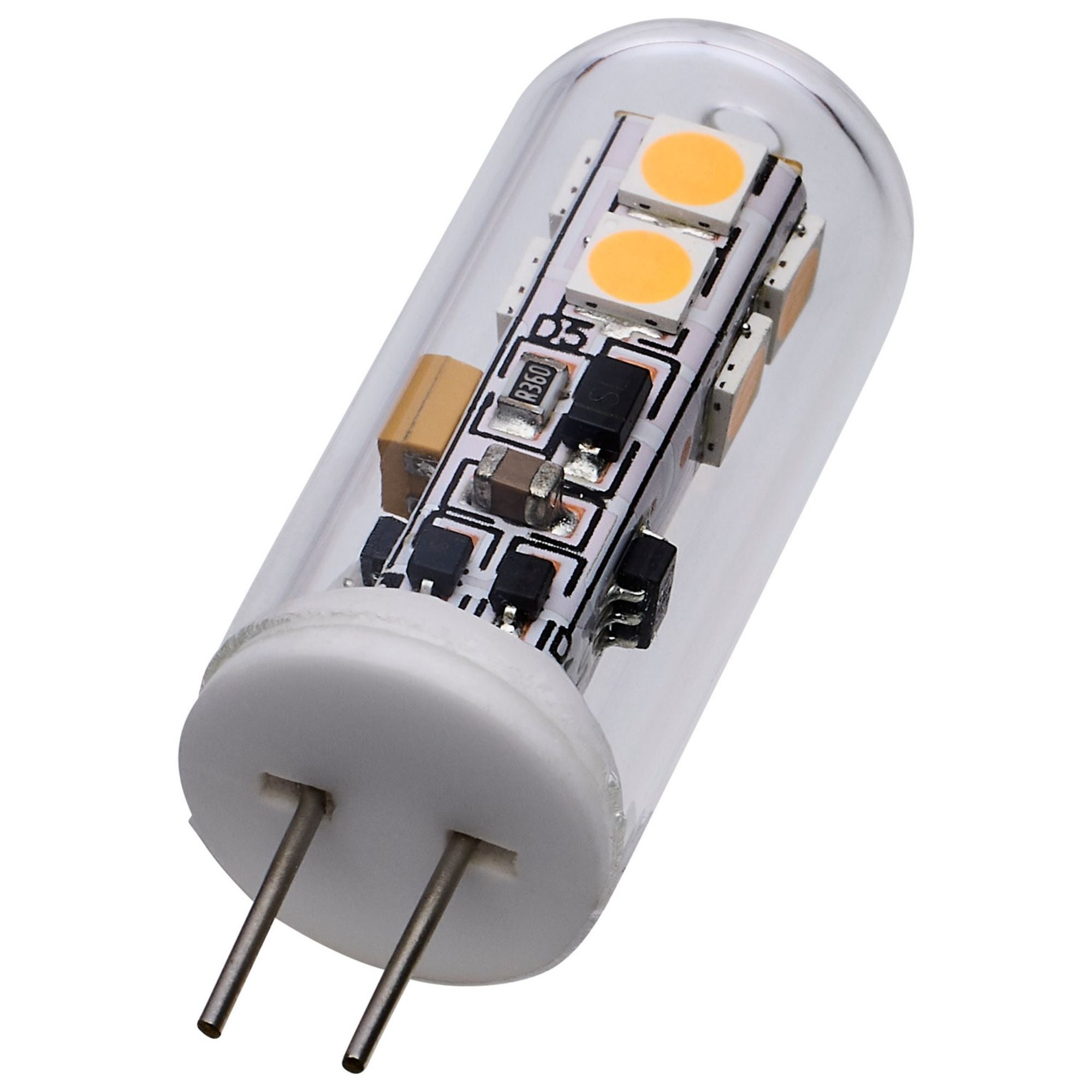 T4 Mini LED Bulb, 2 Watts, 170 Lumens, 3000K, G4 Base, Clear Finish, 12V - Bees Lighting