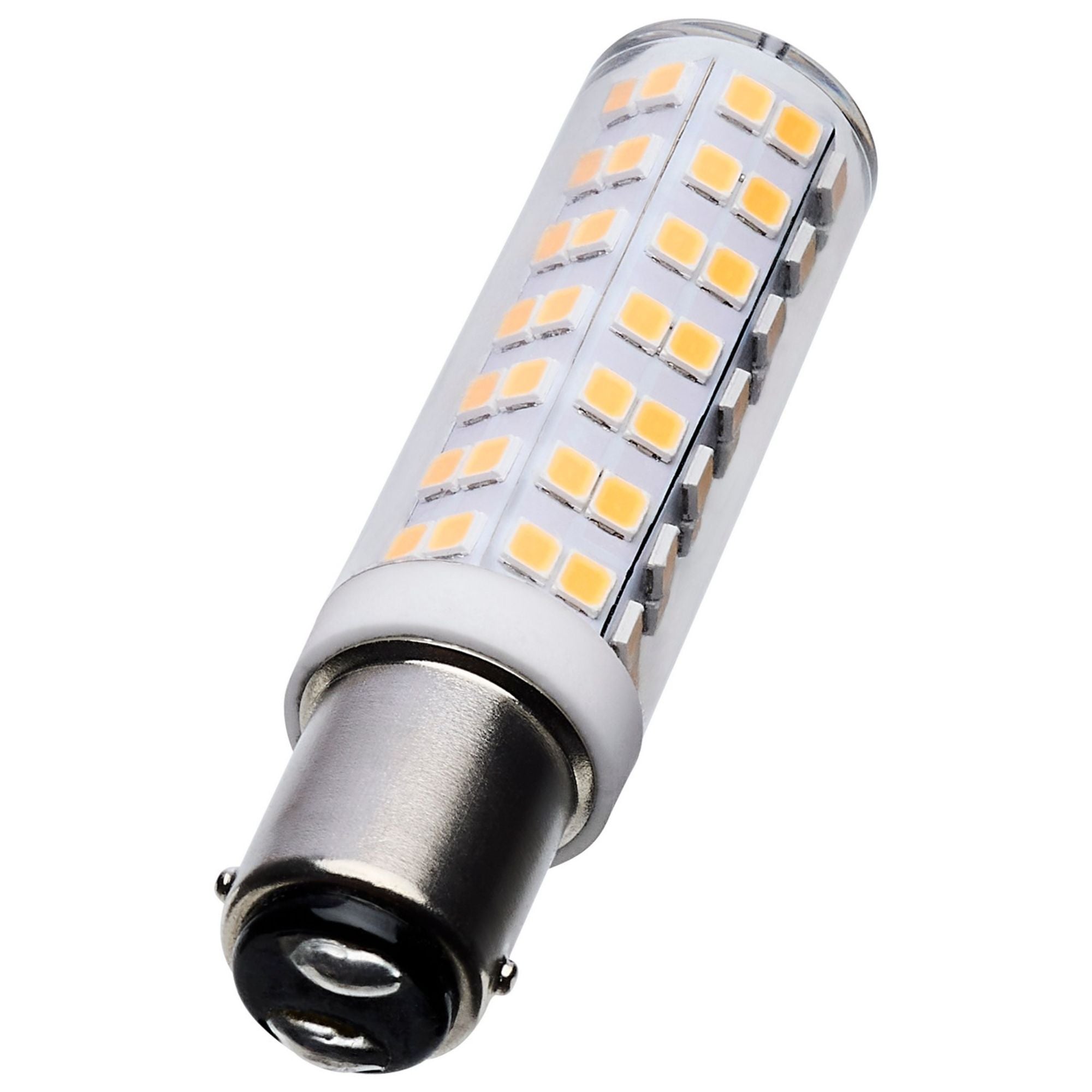 T6 Mini LED Bulb, 6.5 Watts, 650 Lumens, 3000K, BA15d Double Bayonet Base, Clear Finish, 120V - Bees Lighting
