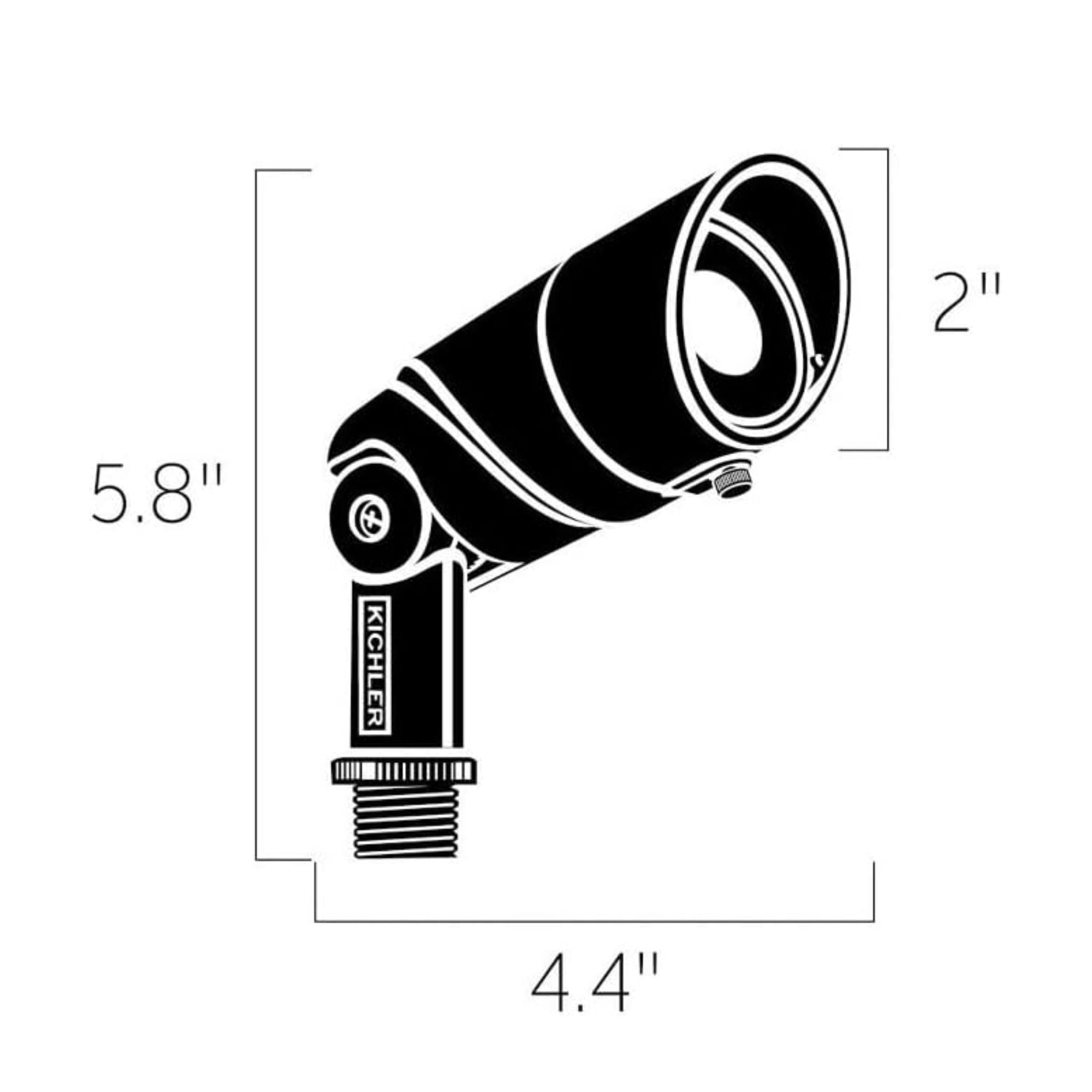 VLO 2700K Small 60 Degree Wide LED Flood Light, Textured Black