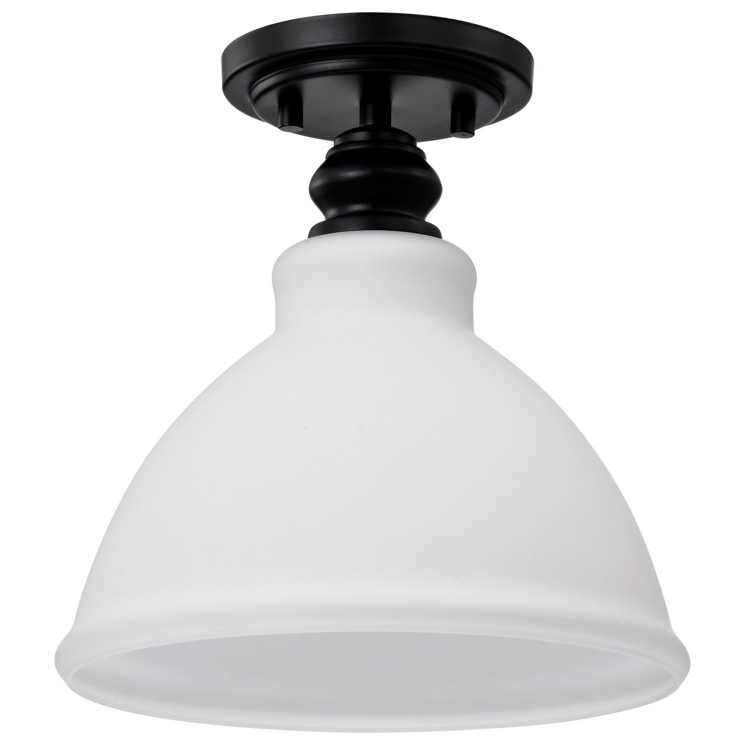 Russel 10" Semi-flush Mount Light, Matte Black Finish - Bees Lighting