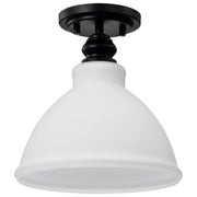 Russel 10" Semi-flush Mount, Matte Black Finish - Bees Lighting