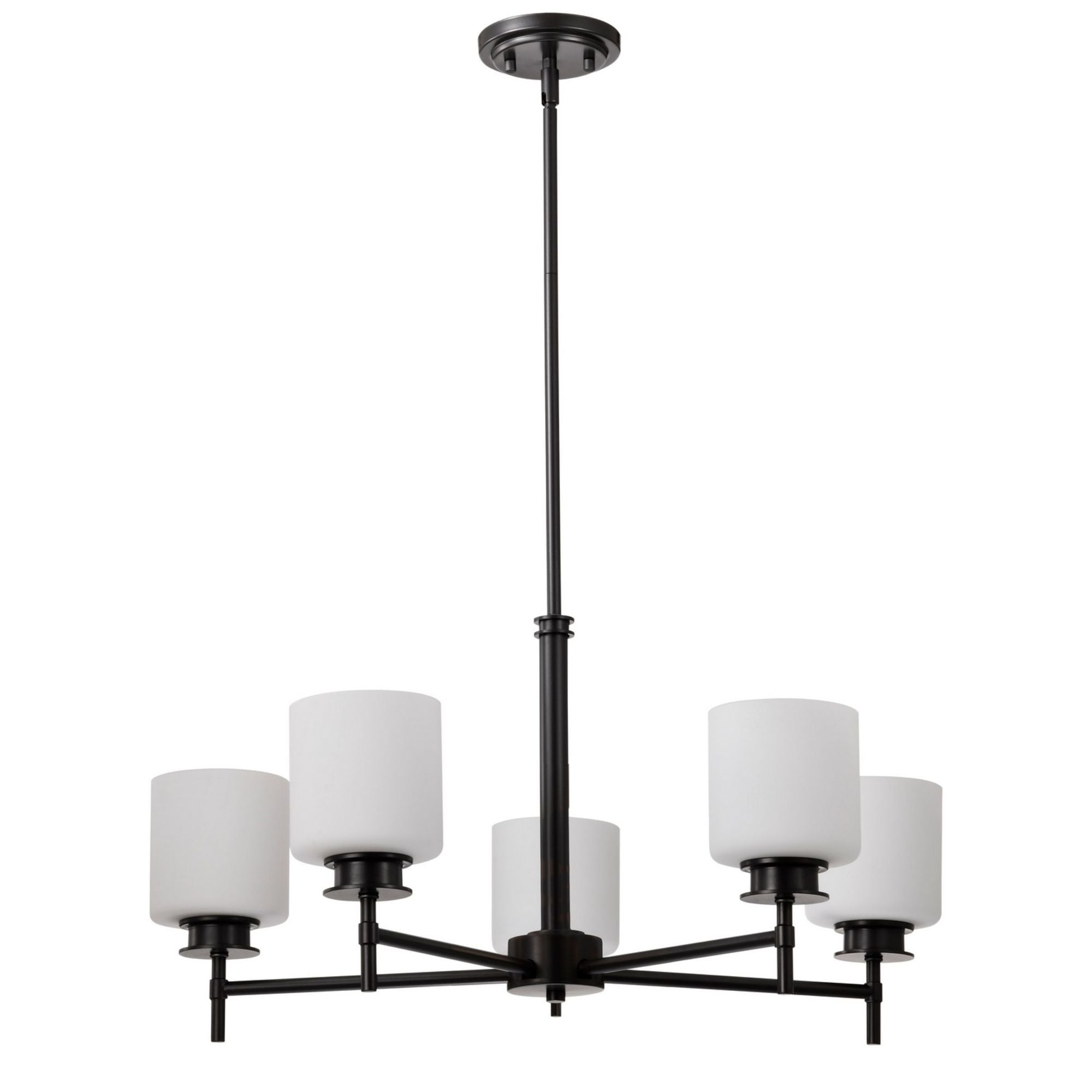 Warren 28" 5 Lights Chandelier, Gun Metal Finish