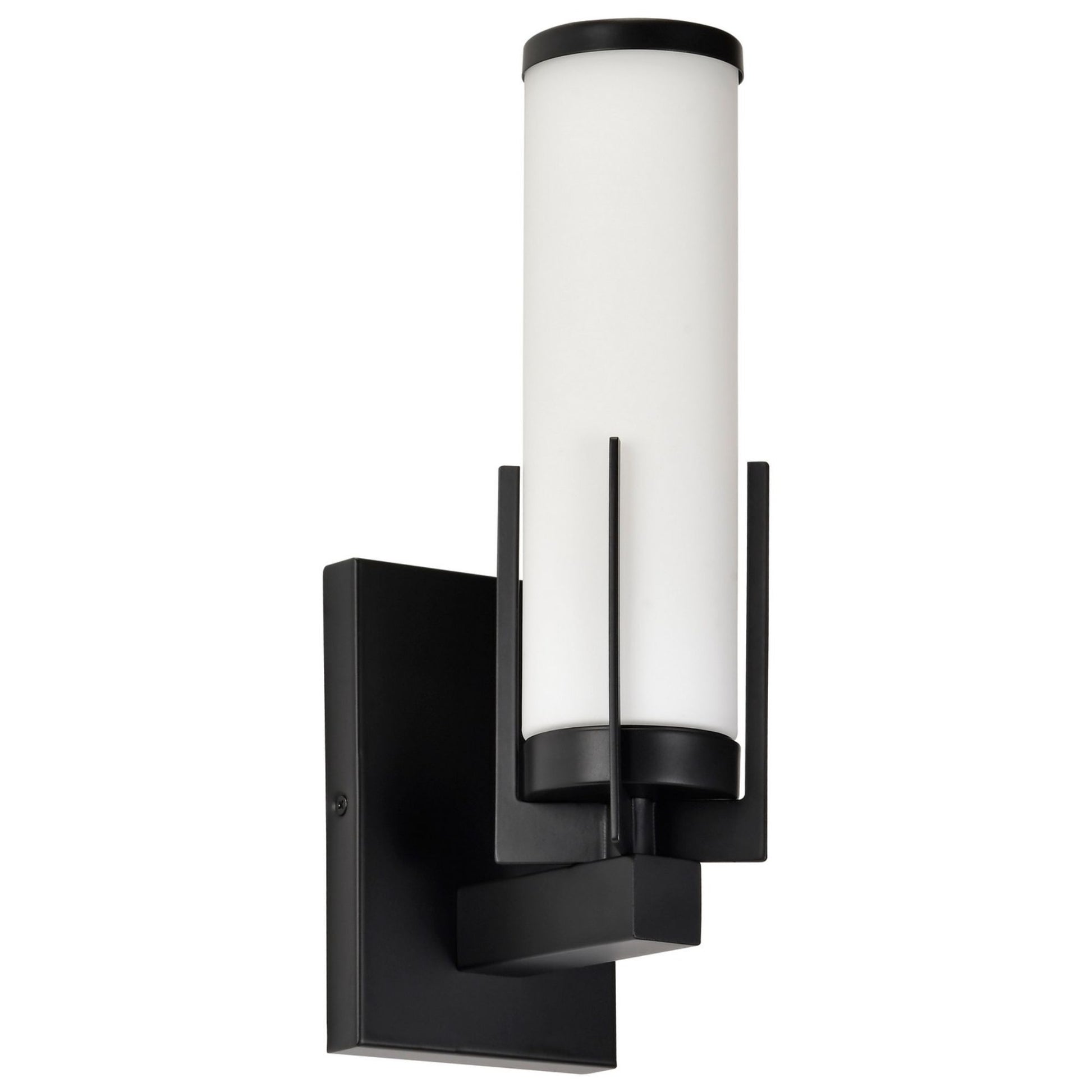 Roselle 14" 1 Light Bathroom Vanity Light, White Glass - Bees Lighting