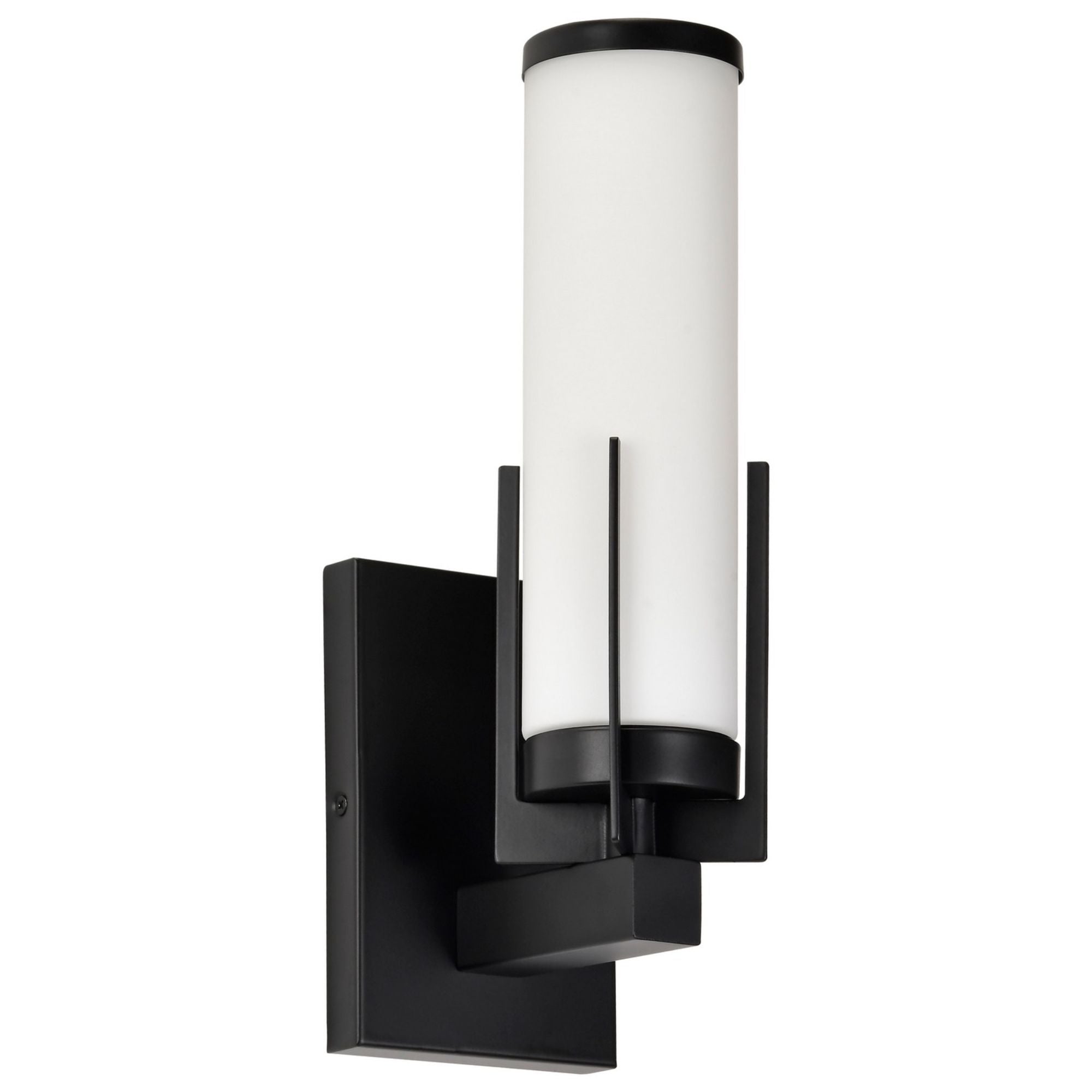 Roselle 14" 1 Light Bathroom Vanity Light, White Glass - Bees Lighting