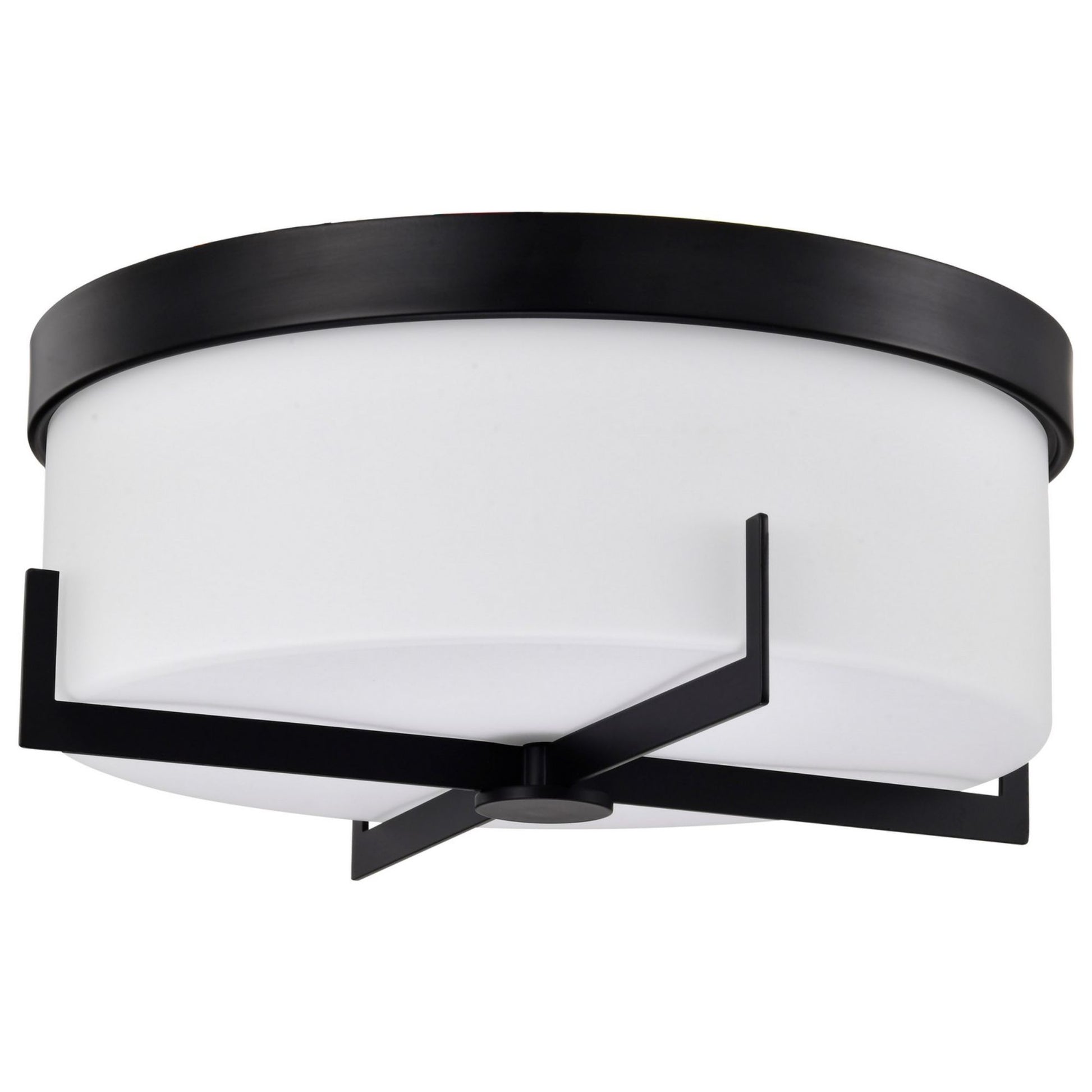 Roselle 15" Flush Mount Light, White Glass - Bees Lighting
