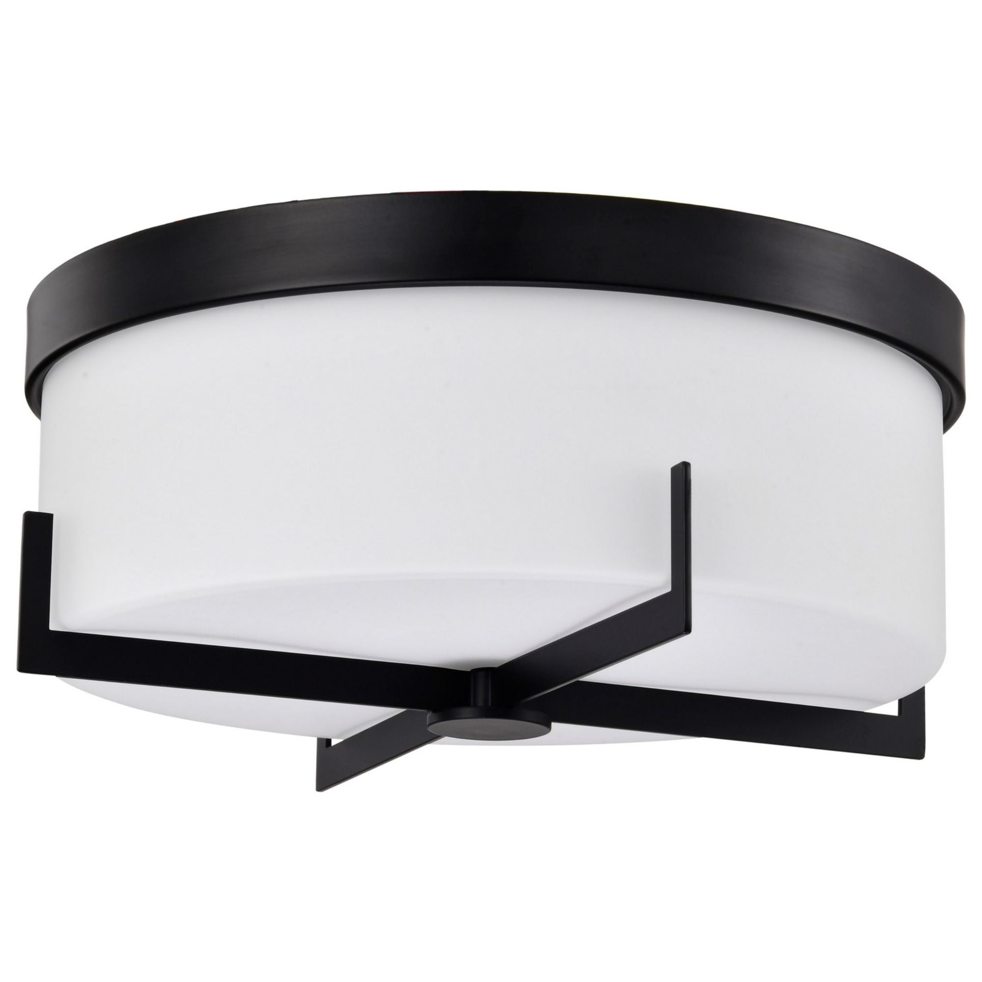 Roselle 15" Flush Mount Light, White Glass - Bees Lighting