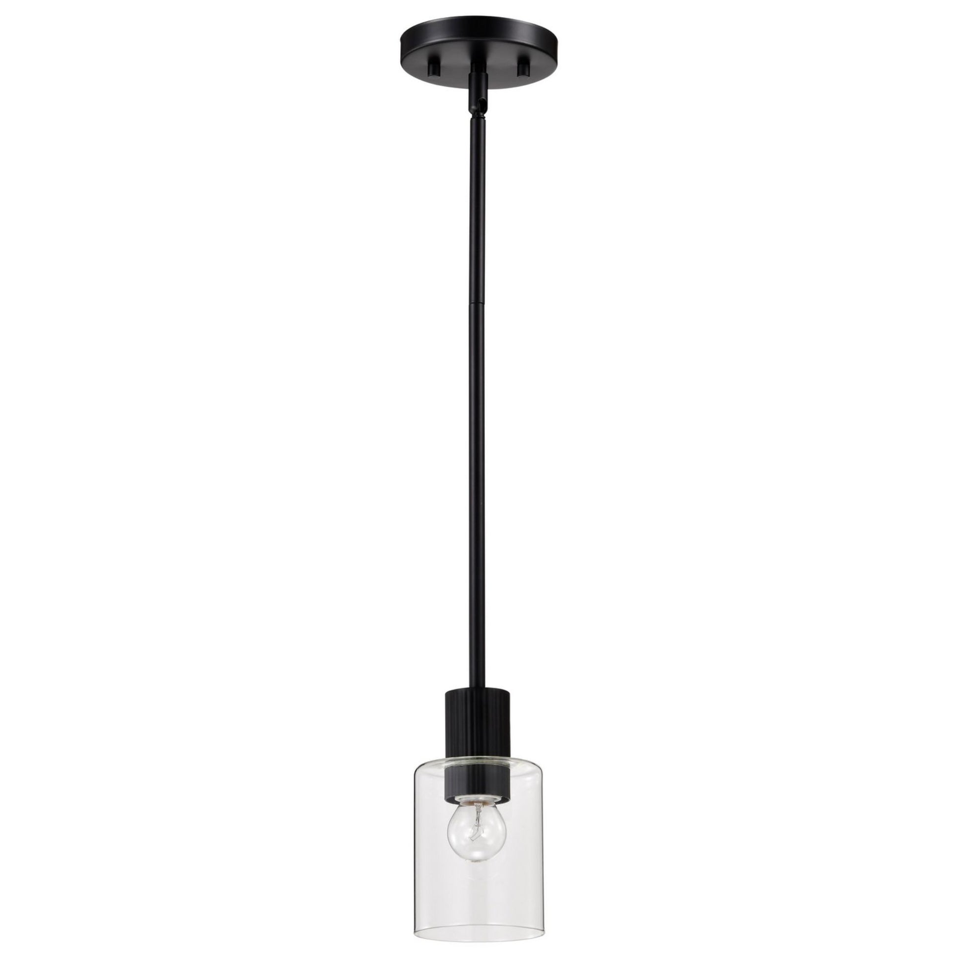 Clarksville 7" Mini Pendant, Matte Black Finish - Bees Lighting