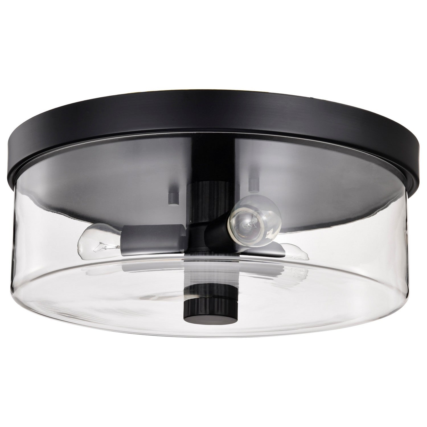 Clarksville 15" 3 Lights Flush Mount Light, Matte Black Finish - Bees Lighting