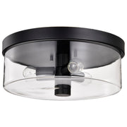 Clarksville 15" 3 Lights Flush Mount, Matte Black Finish - Bees Lighting