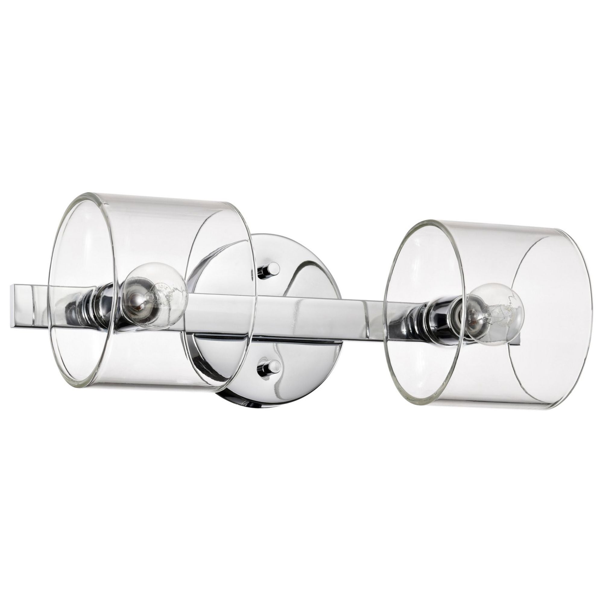 Marlowe Bathroom Vanity Light, Polished Nickel Finish, Clear Glass - Bees Lighting