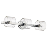 Marlowe Bathroom Vanity Light, Polished Nickel Finish, Clear Glass - Bees Lighting