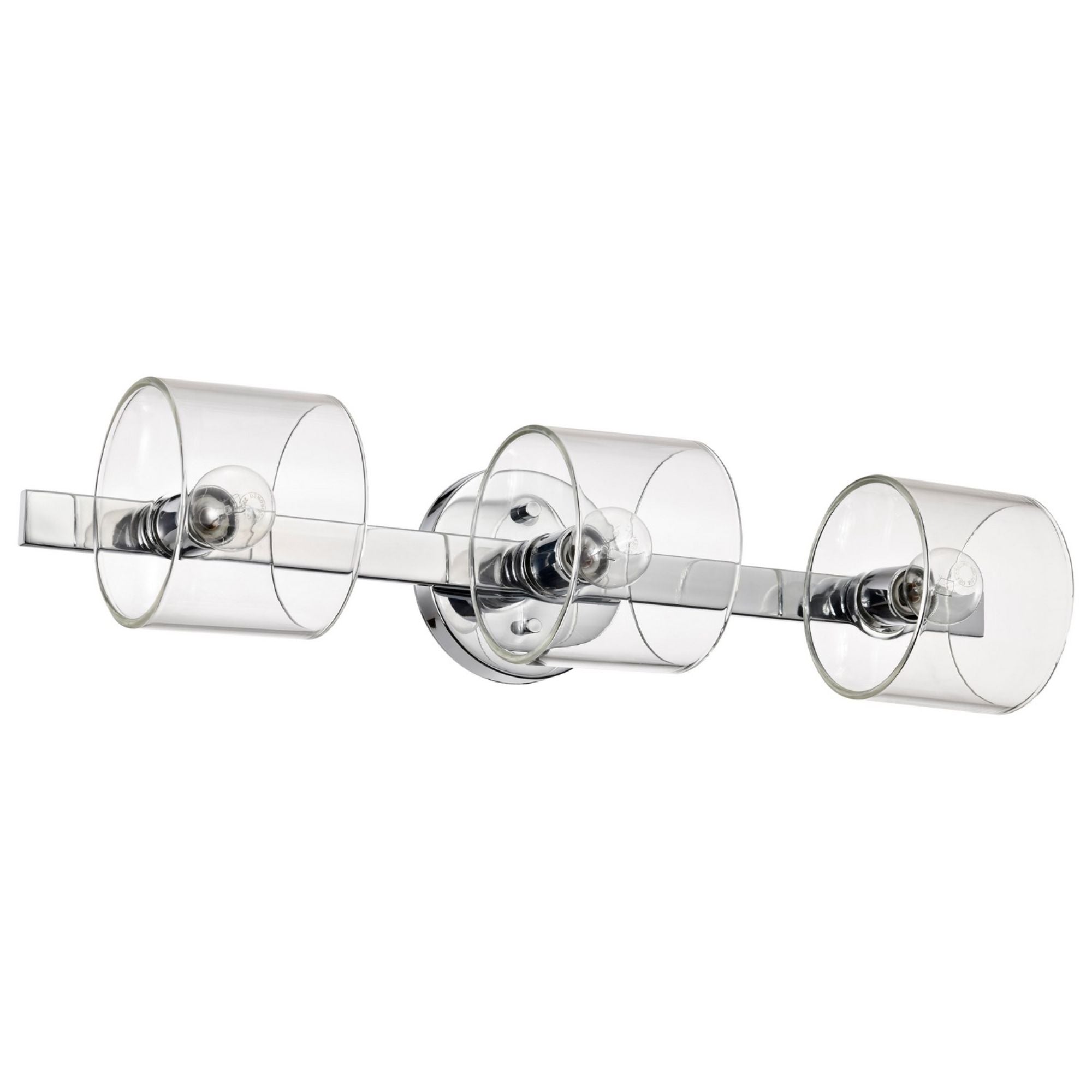 Marlowe Bathroom Vanity Light, Polished Nickel Finish, Clear Glass - Bees Lighting