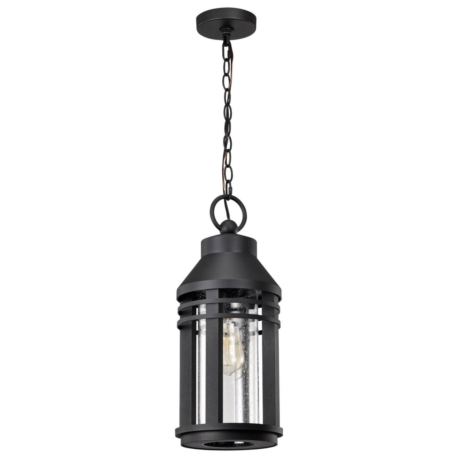 Wilton 20" Outdoor Hanging Light, Matte Black Finish - Bees Lighting