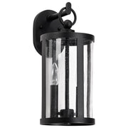 Broadstone Outdoor Wall Light, Matte Black Finish, Clear Seeded Glass - Bees Lighting