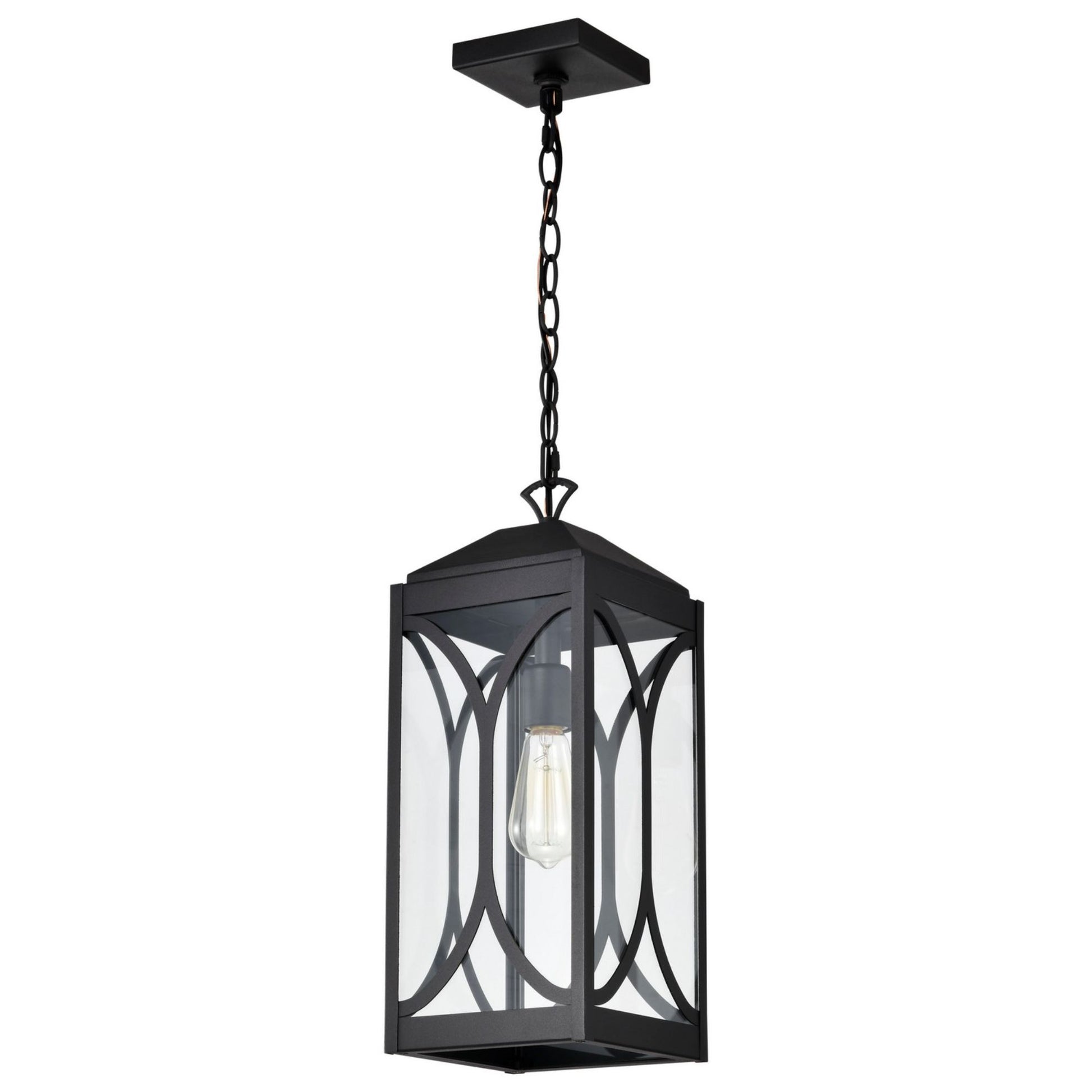 Oaklyn 19" Outdoor Hanging Light, Matte Black Finish - Bees Lighting