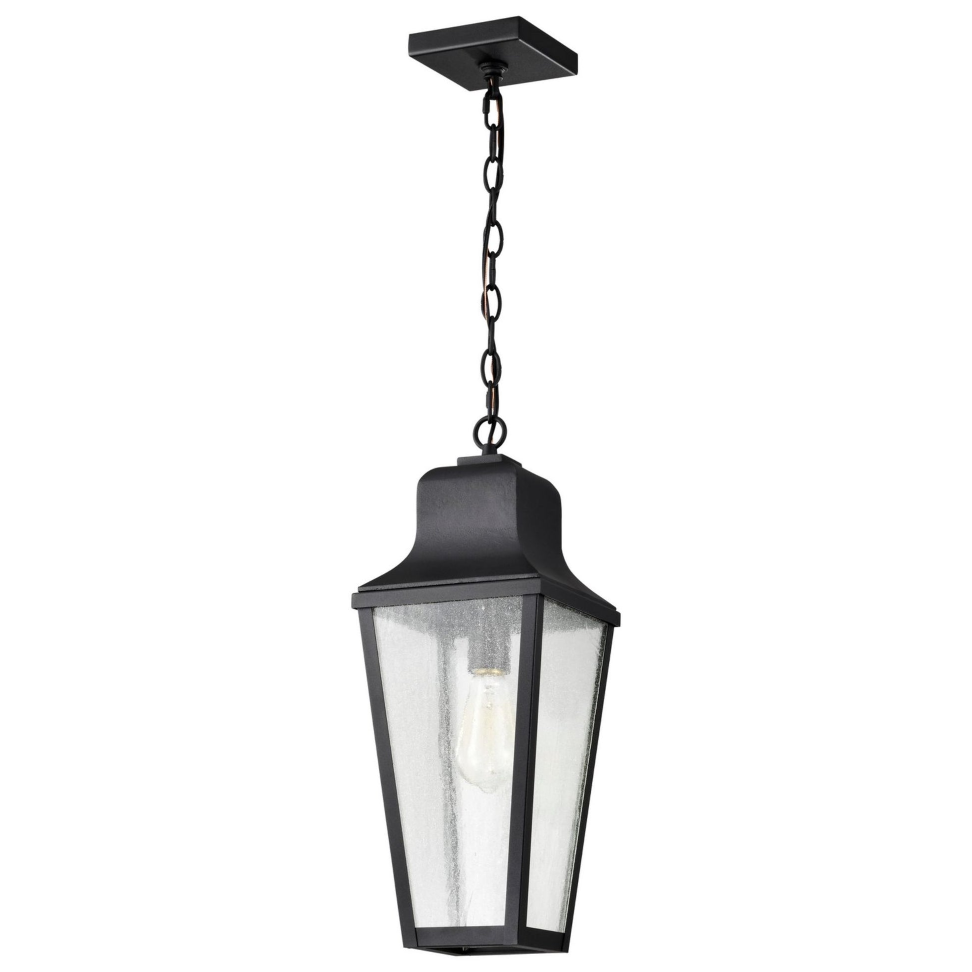 Lawrence 20" Outdoor Hanging Light, Matte Black Finish - Bees Lighting