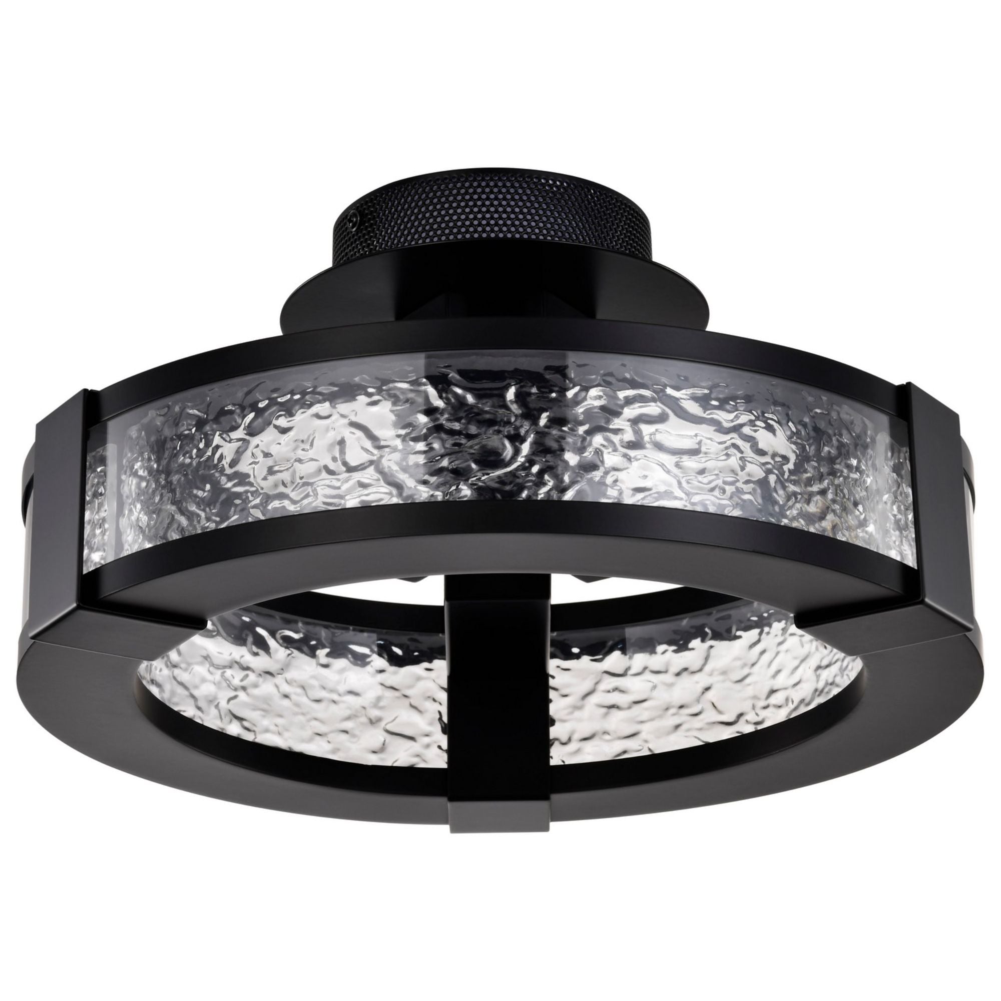 Darrow 14" LED Semi-Flush Mount Light, Acrylic Panels - Bees Lighting