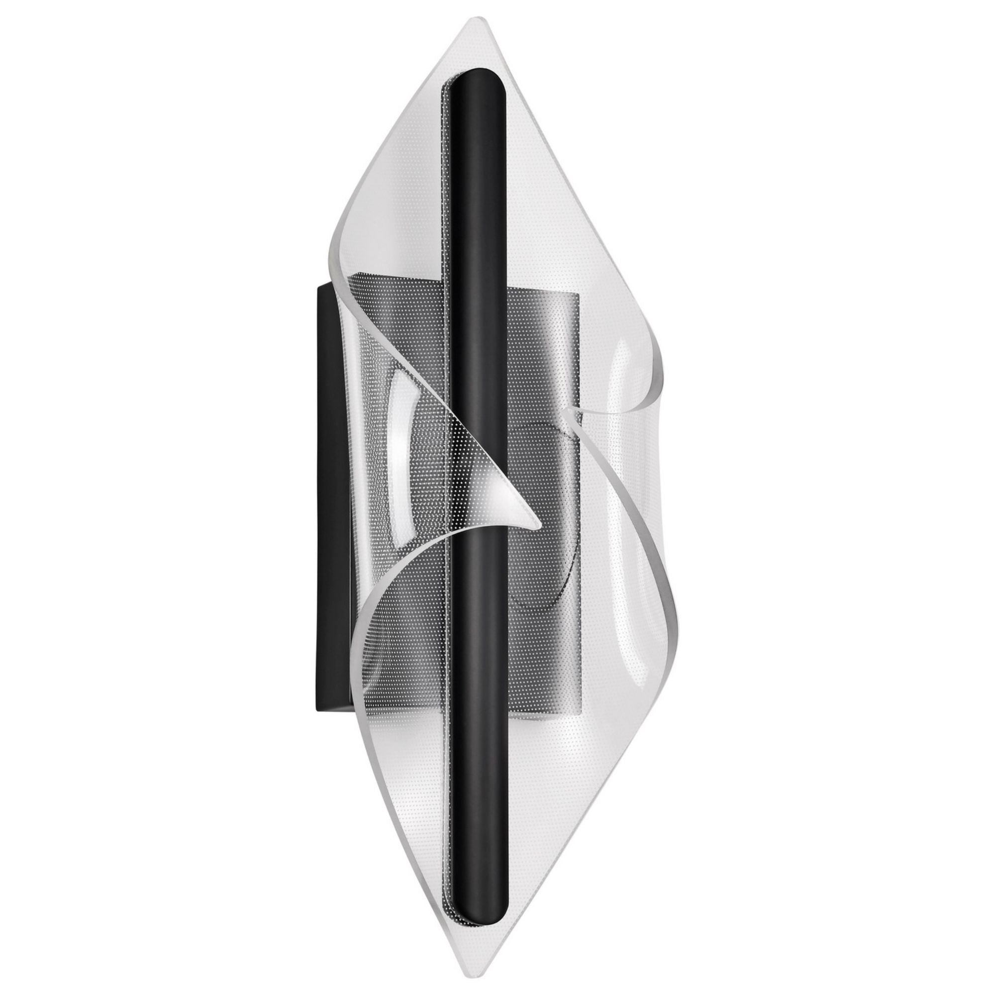 Geneva LED Wall Sconce, Matte Black Finish, Silk Screened Acrylic Lens - Bees Lighting
