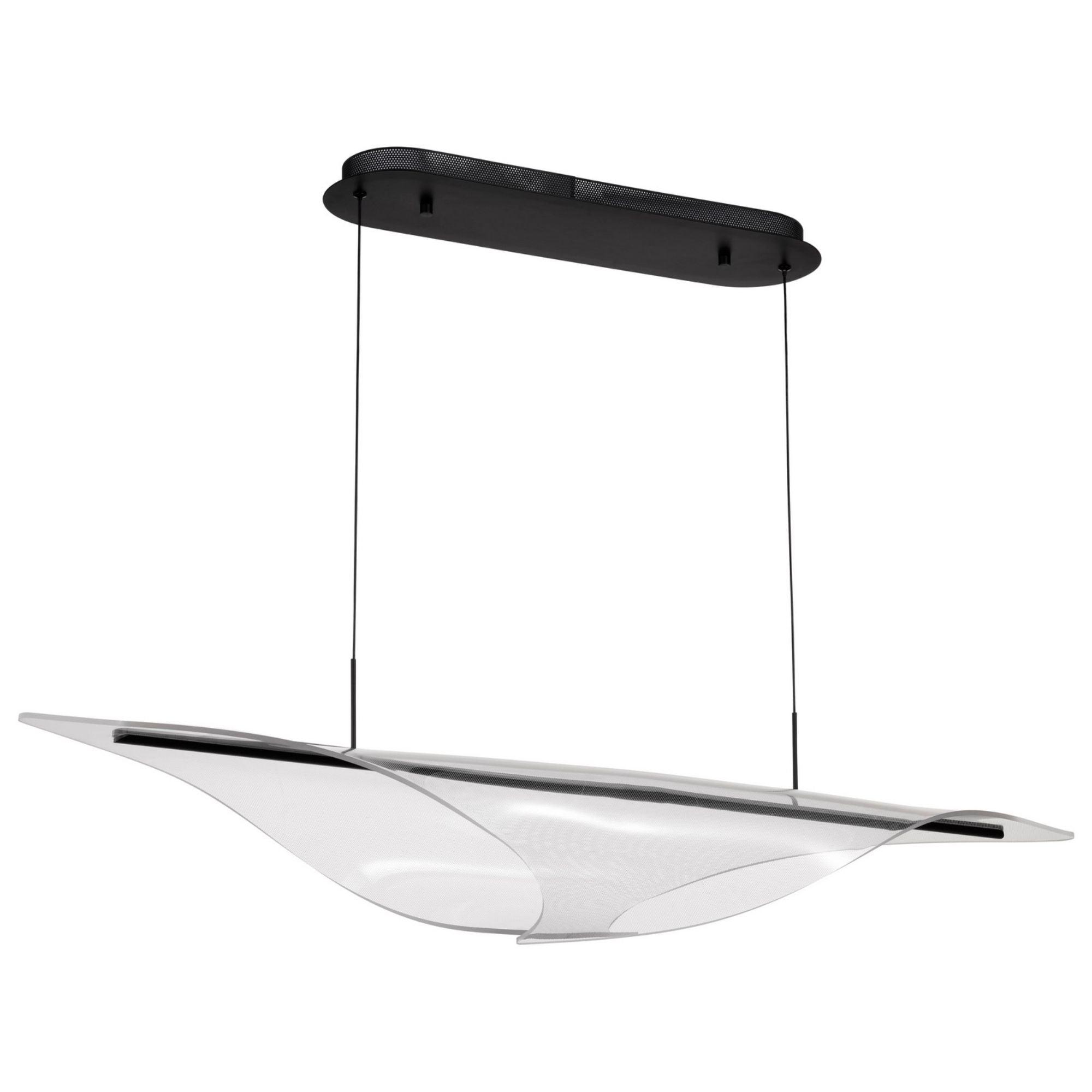Geneva 46" LED Pendant, Matte Black Finish - Bees Lighting