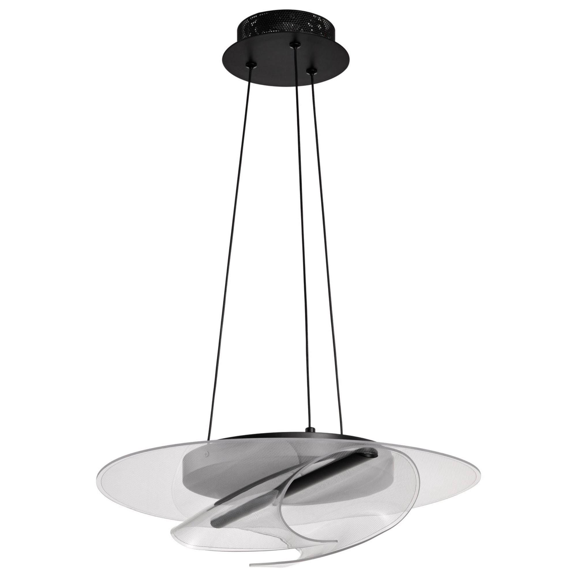 Geneva 18" LED Pendant, Matte Black Finish - Bees Lighting