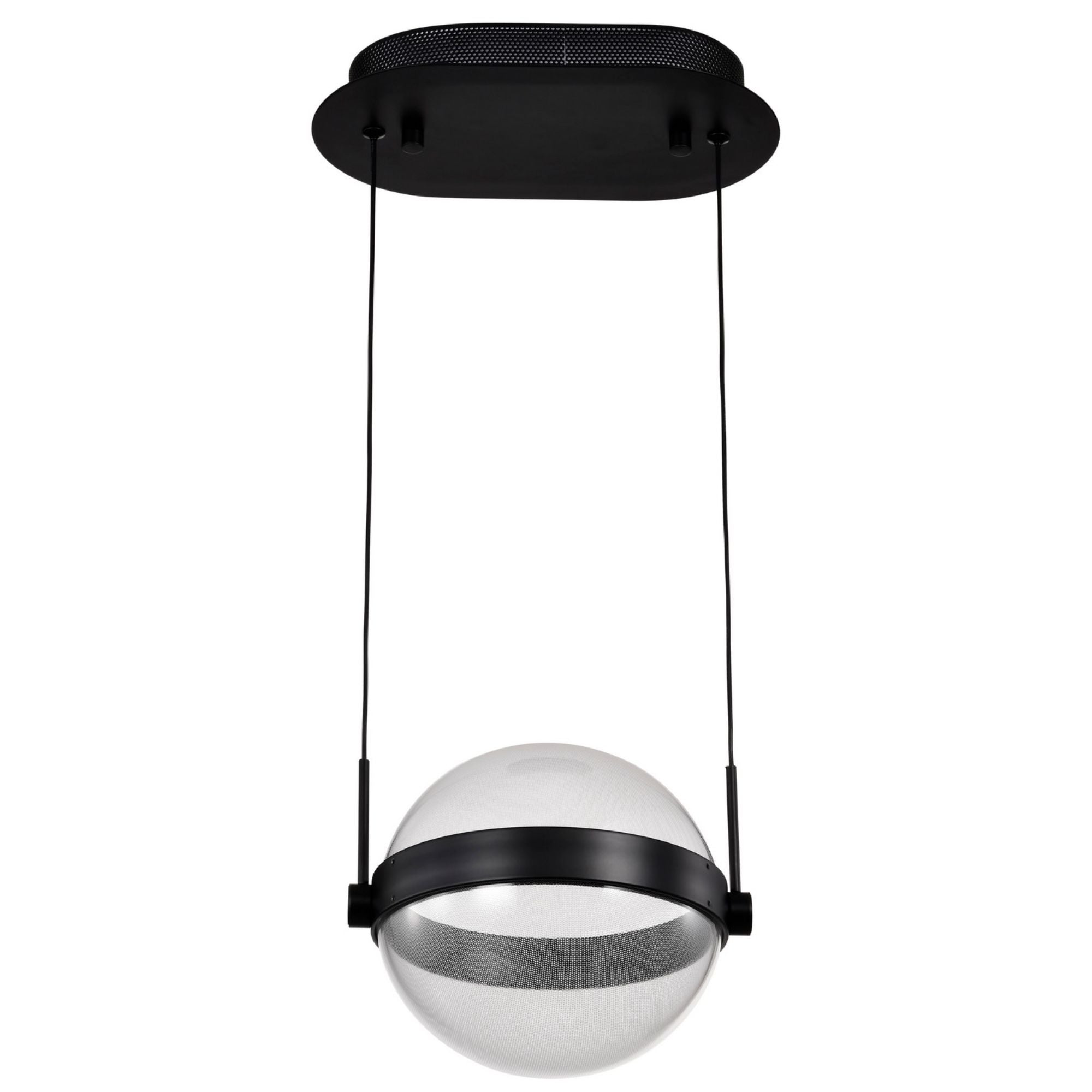 Arvada LED Pendant Light, Matte Black Finish, Acrylic Lens - Bees Lighting