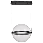 Arvada LED Pendant Light, Matte Black Finish, Acrylic Lens - Bees Lighting