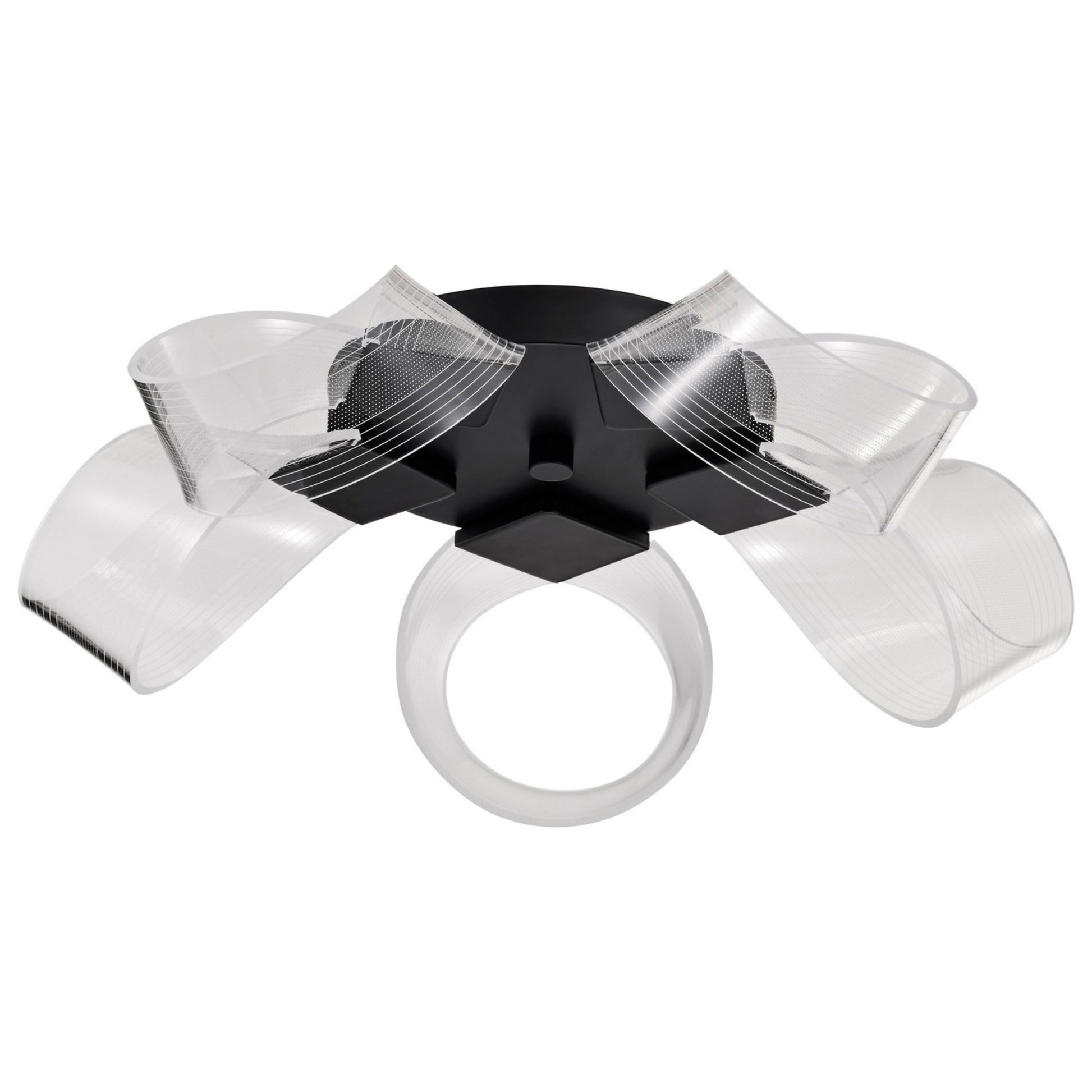 Barnett 21" LED Flush Mount, Matte Black Finish - Bees Lighting