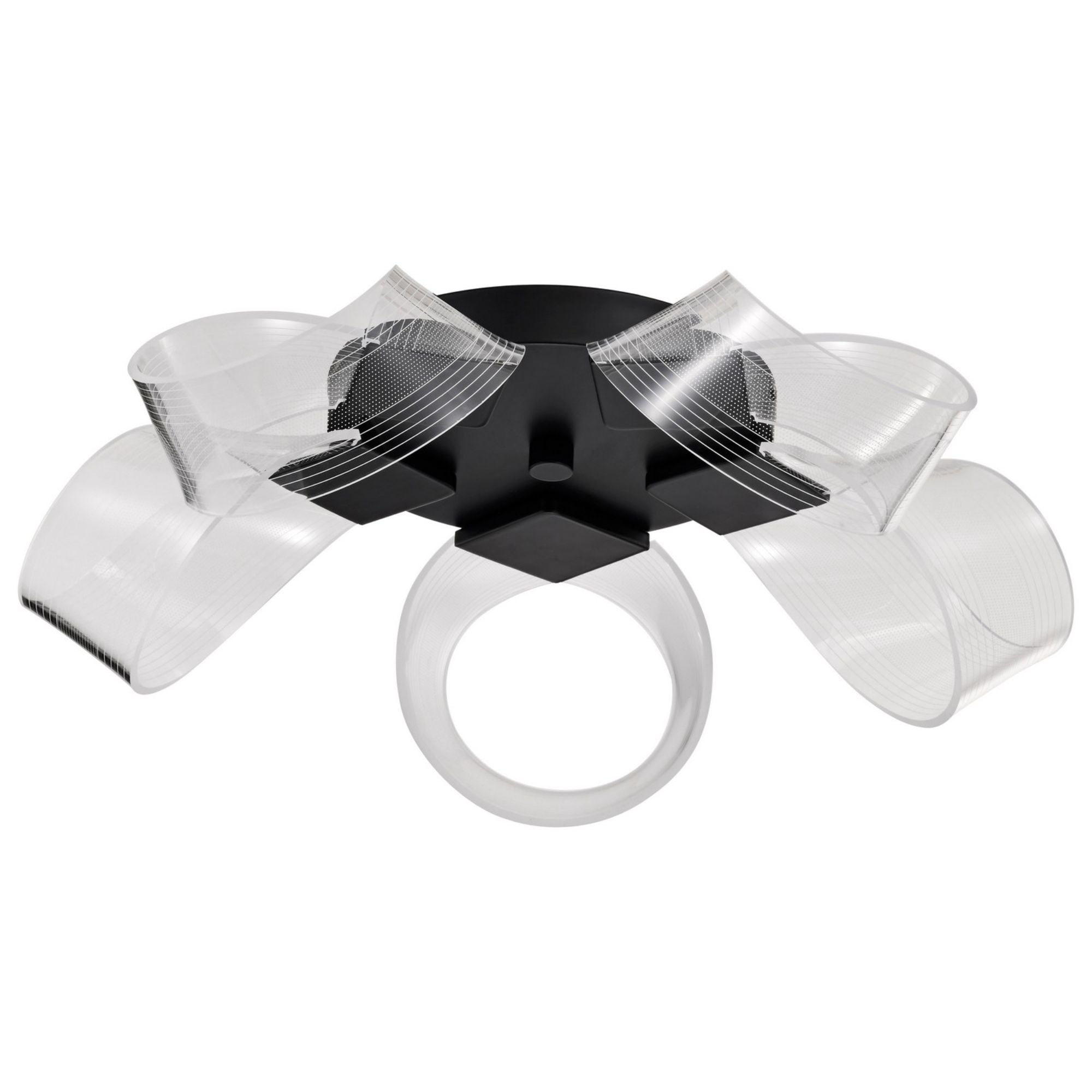 Barnett 21" LED Flush Mount, Matte Black Finish - Bees Lighting