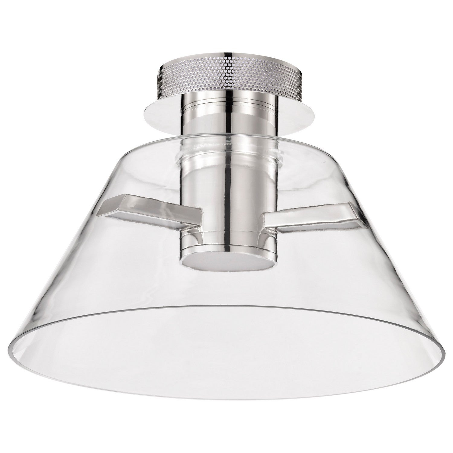 Edmond LED Semi-flush Mount Light, Clear Glass - Bees Lighting