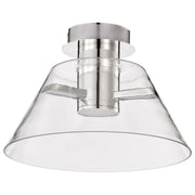 Edmond LED Semi-flush Mount Light, Clear Glass - Bees Lighting