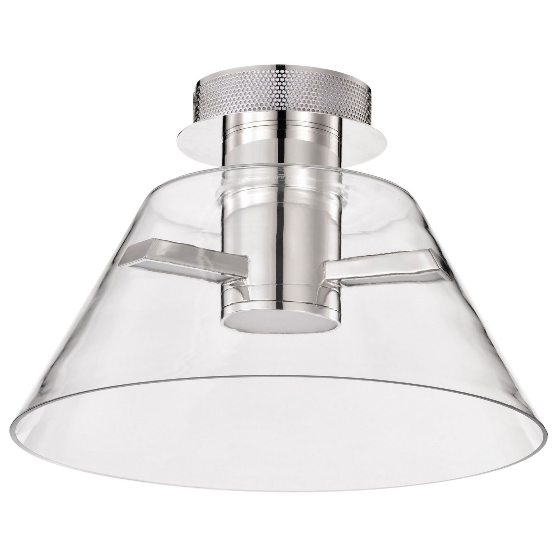 Edmond LED Semi-flush Mount Light, Clear Glass - Bees Lighting