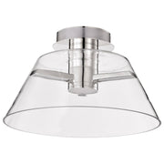Edmond LED Semi-flush Mount Light, Clear Glass - Bees Lighting