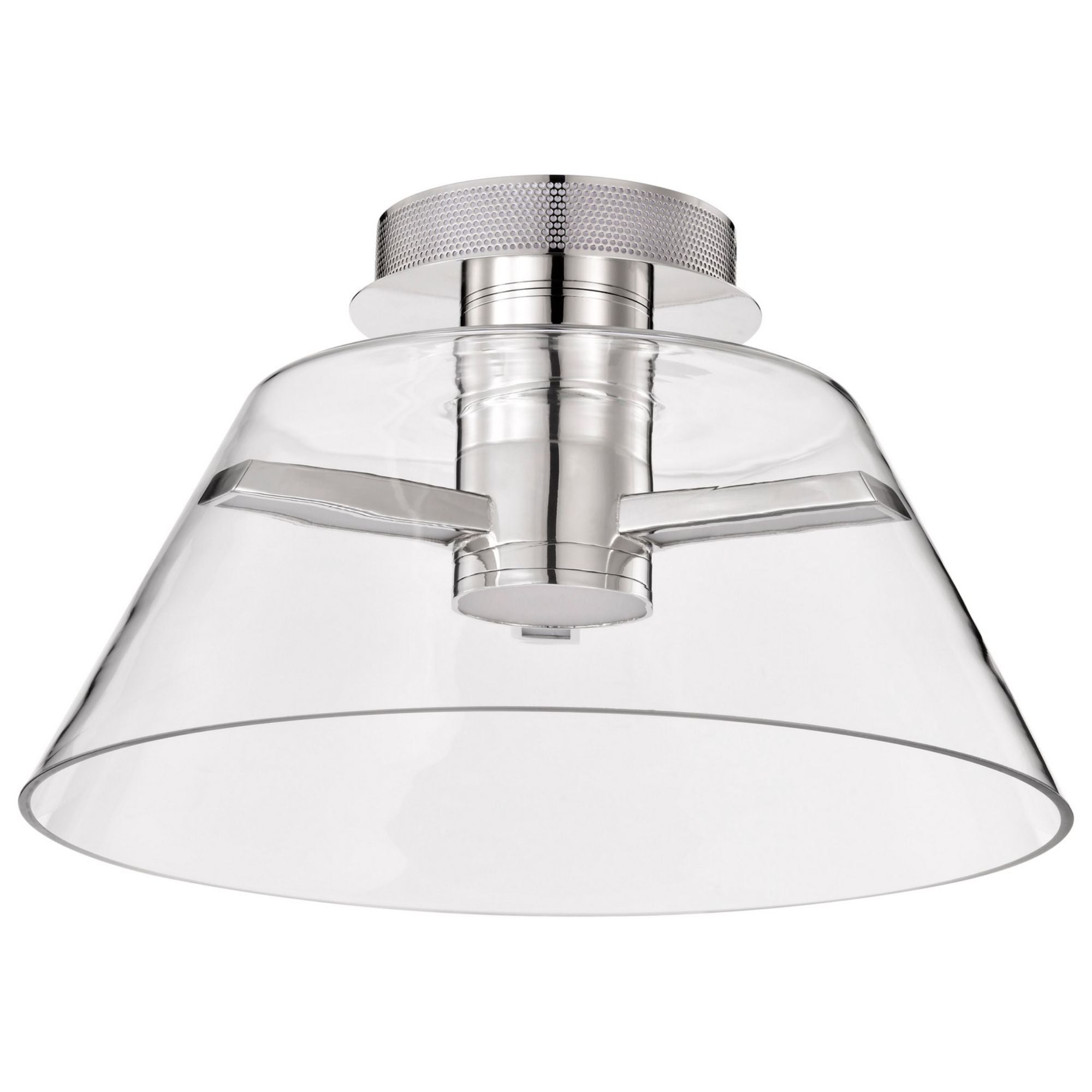 Edmond LED Semi-flush Mount Light, Clear Glass - Bees Lighting