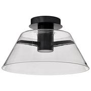 Edmond LED Semi-flush Mount Light, Clear Glass - Bees Lighting