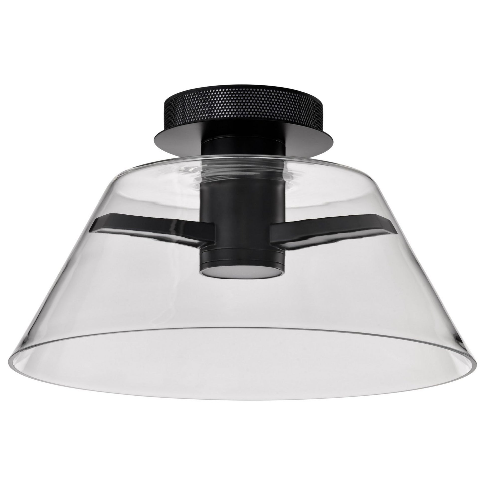 Edmond LED Semi-flush Mount Light, Clear Glass - Bees Lighting