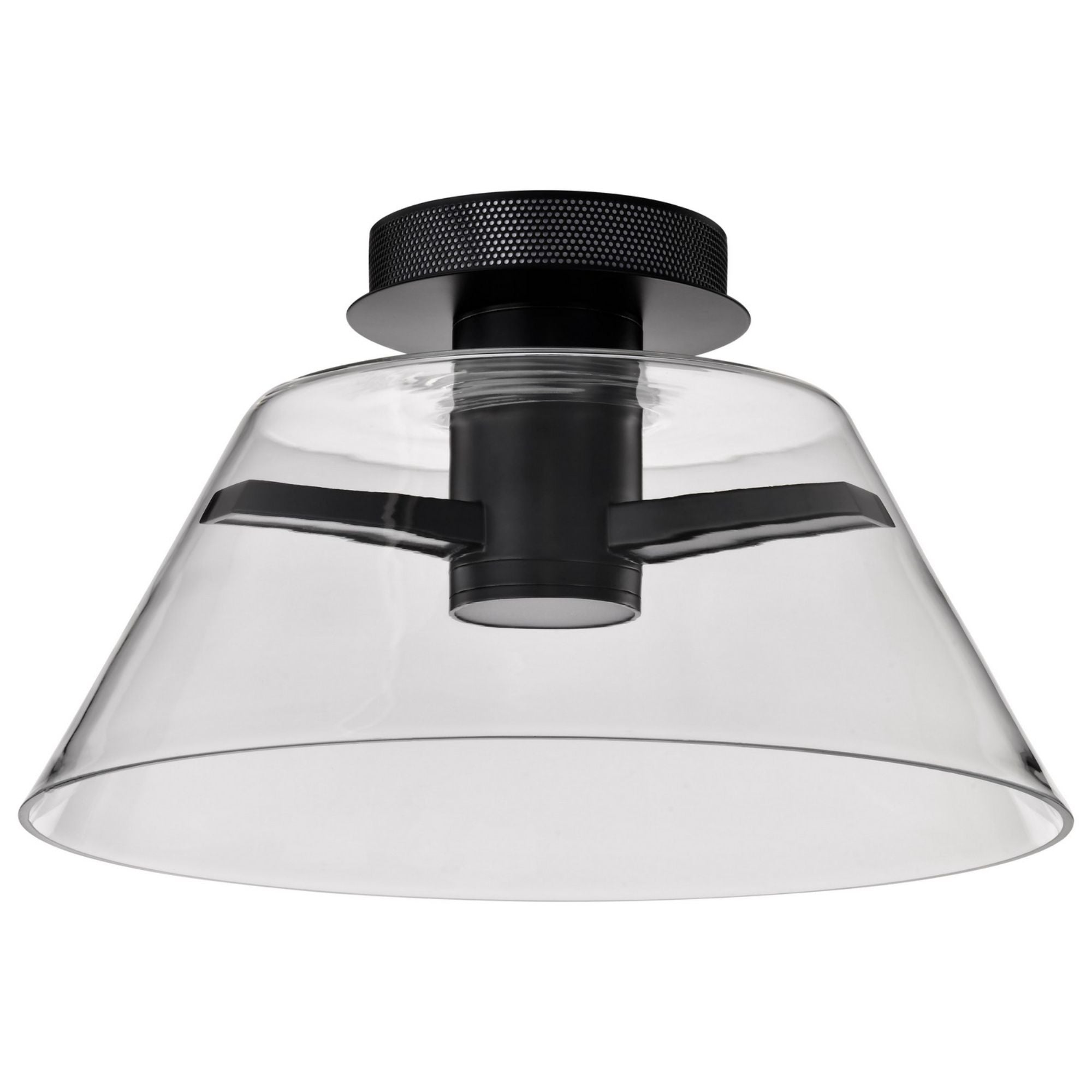 Edmond LED Semi-flush Mount Light, Clear Glass - Bees Lighting