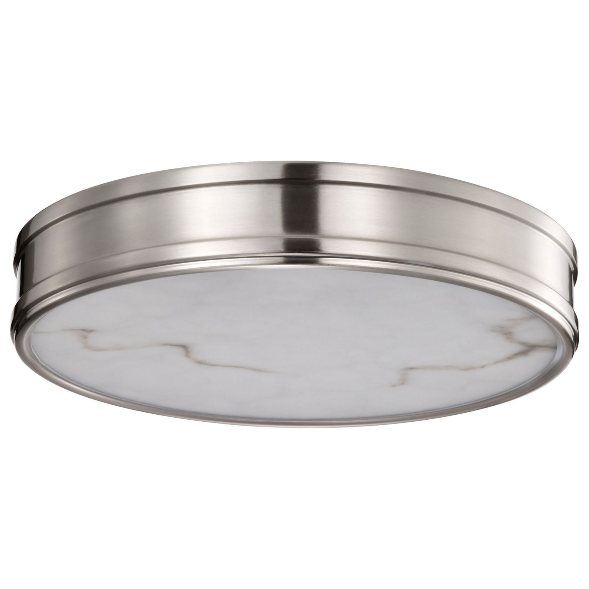 Kendall 14" LED Flush Mount Light, Alabaster Glass - Bees Lighting