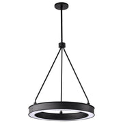 Longford LED Pendant Light, Textured Black Finish, Acrylic Lens - Bees Lighting
