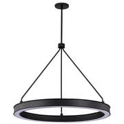 Longford LED Pendant Light, Textured Black Finish, Acrylic Lens - Bees Lighting