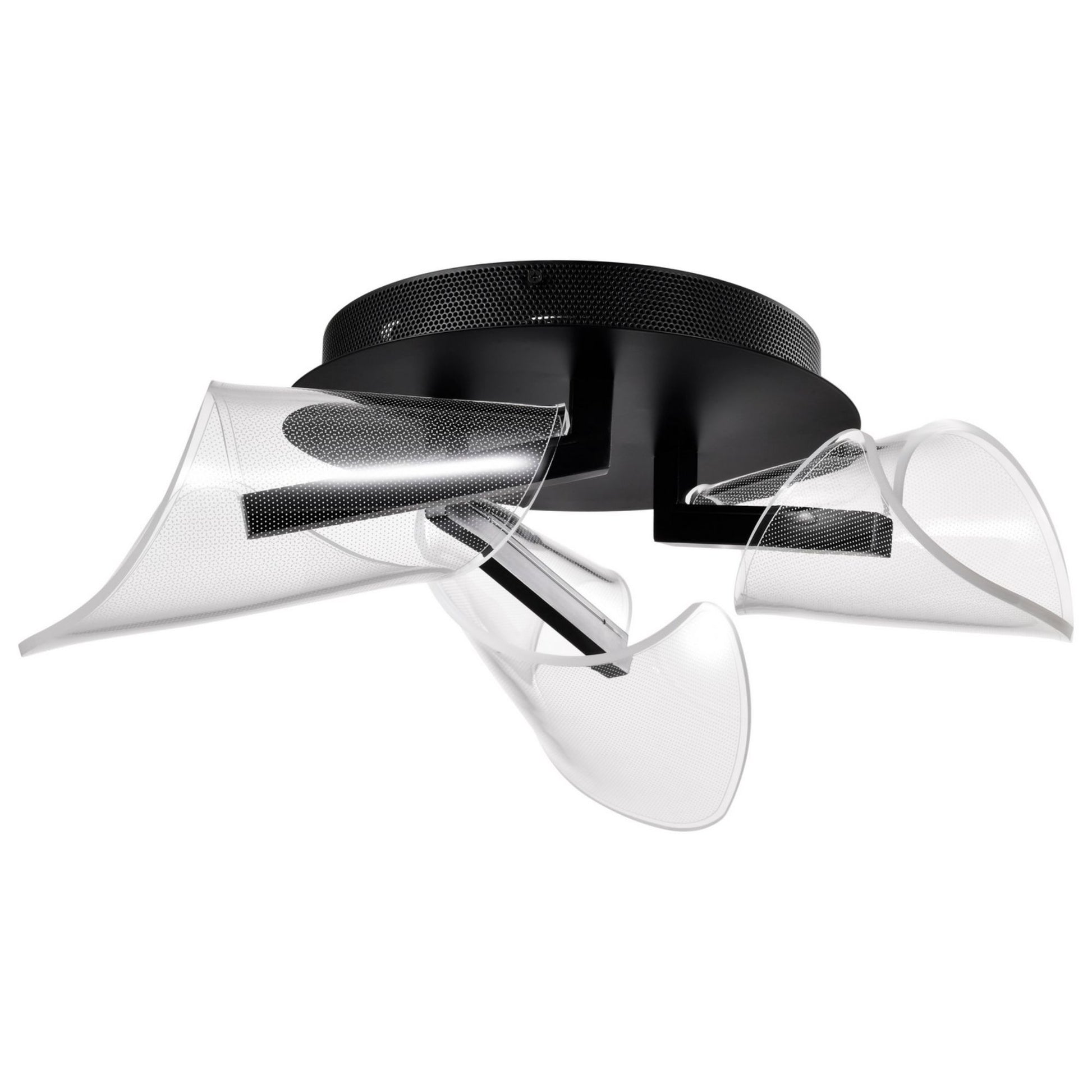 Sedona 22" LED Flush Mount, Matte Black Finish - Bees Lighting