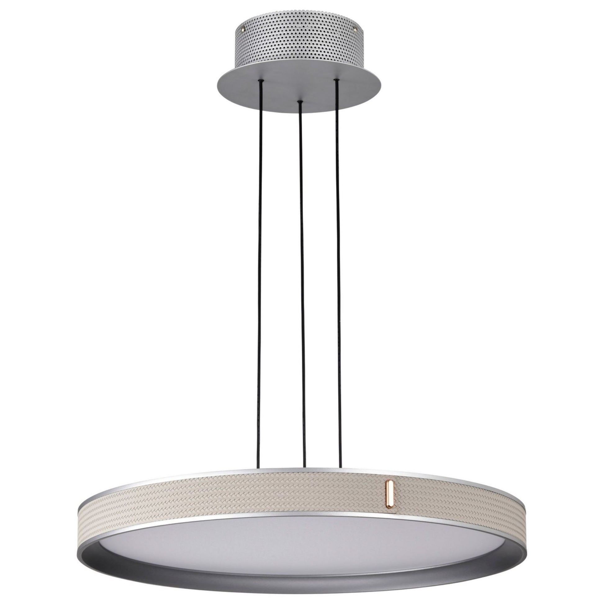 Bandon 20" LED Pendant Light, Gray Finish, Acrylic Lens - Bees Lighting