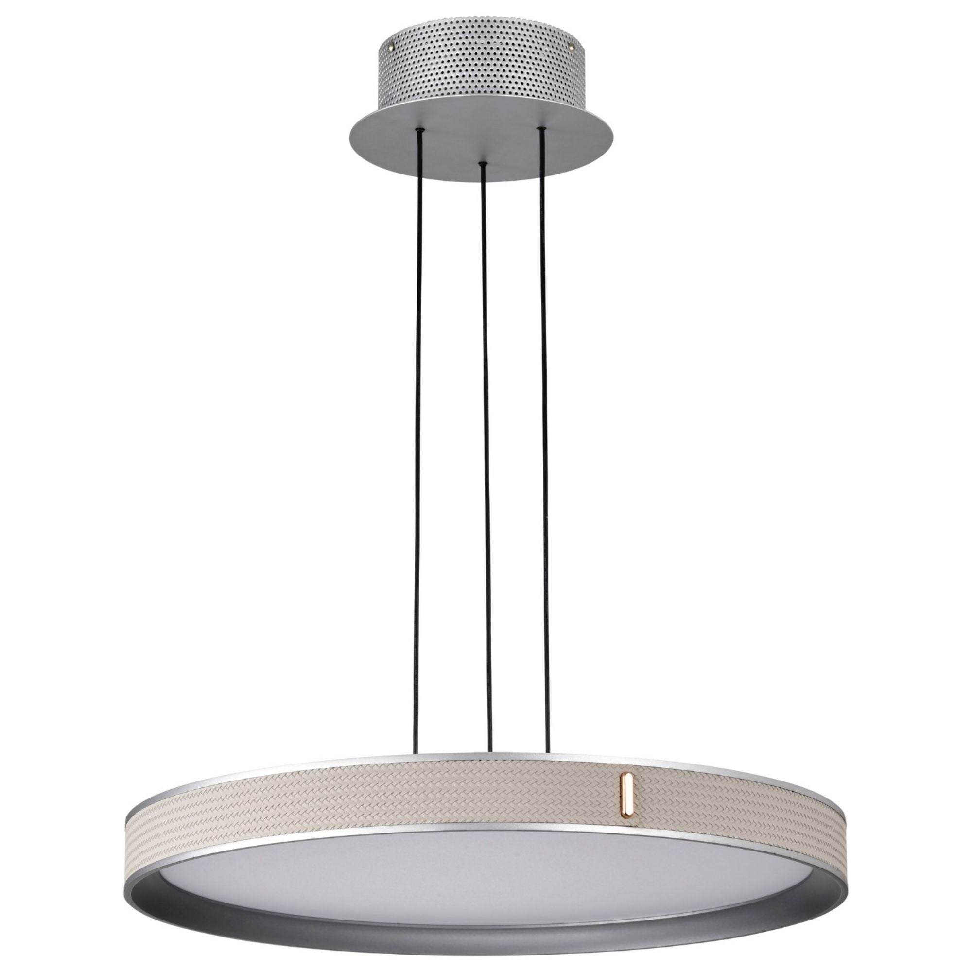 Bandon 20" LED Pendant Light, Gray Finish, Acrylic Lens - Bees Lighting