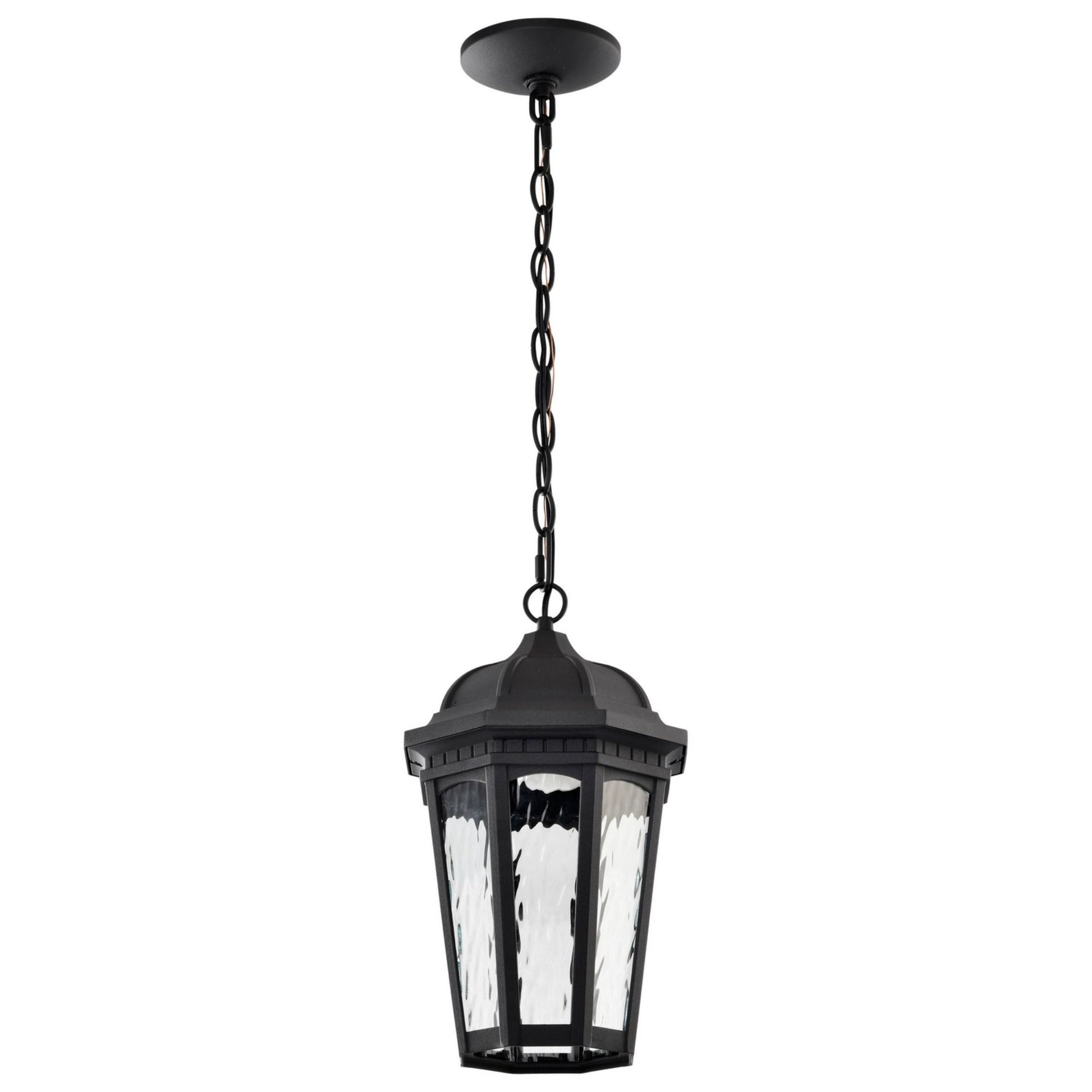 East River 15" Smart LED Outdoor Hanging Light, RGBTW, Matte Black Finish - Bees Lighting