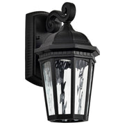 East River 12" Smart LED Outdoor Wall Light, RGBTW, Matte Black Finish - Bees Lighting