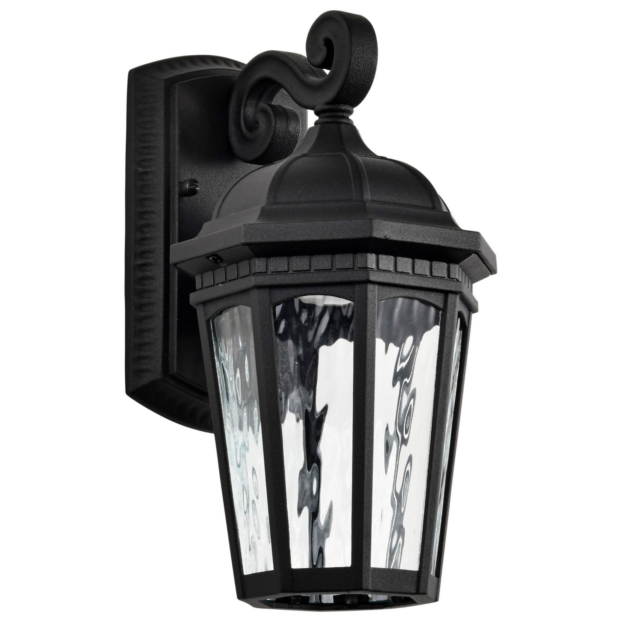 East River 12" Smart LED Outdoor Wall Light, RGBTW, Matte Black Finish - Bees Lighting