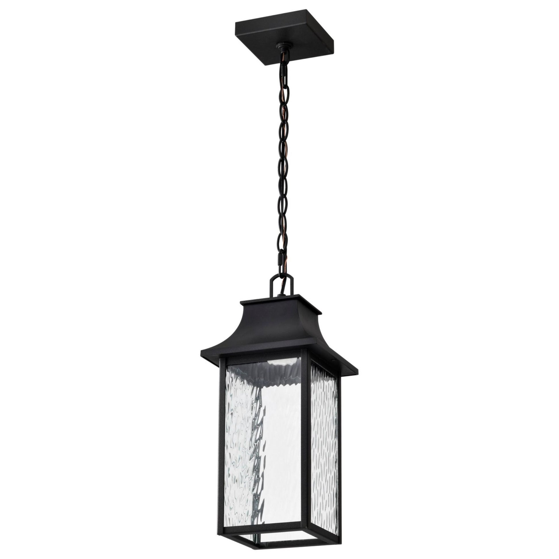 Austen 17" Smart LED Outdoor Hanging Light, RGBTW, Matte Black Finish - Bees Lighting
