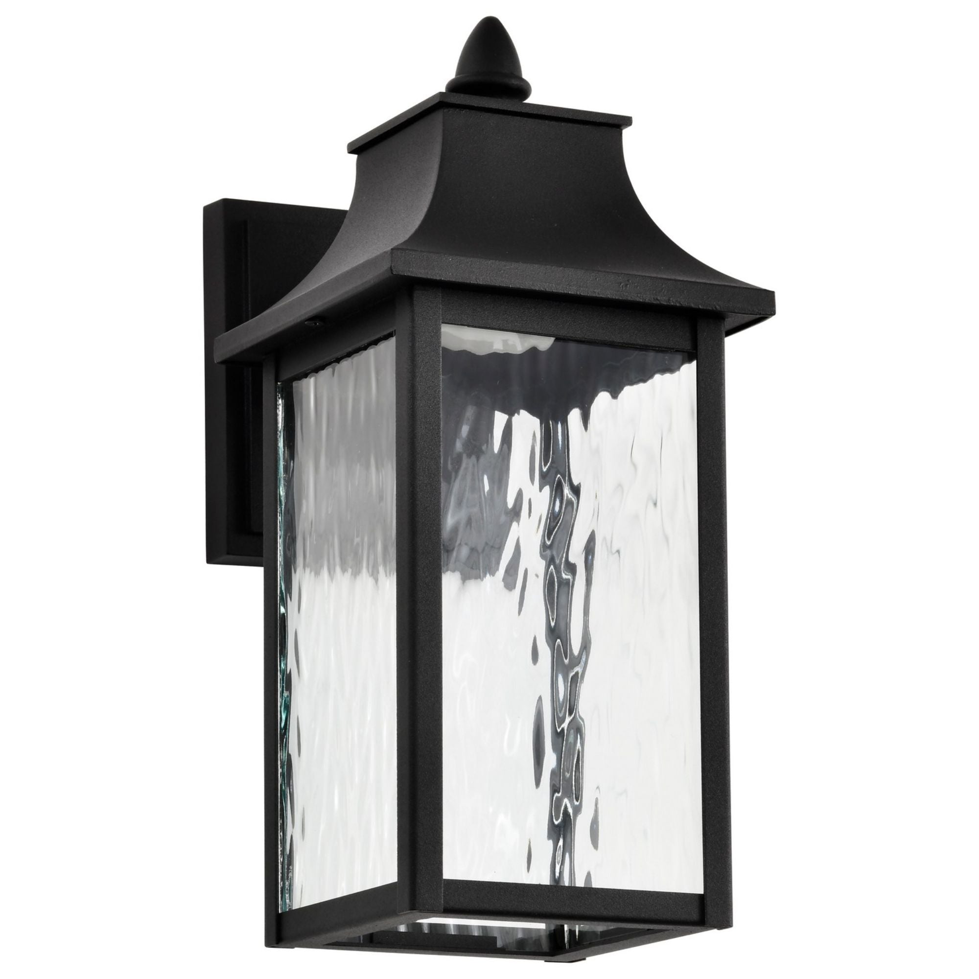 Austen 13" Smart LED Outdoor Wall Light, RGBTW, Matte Black Finish - Bees Lighting