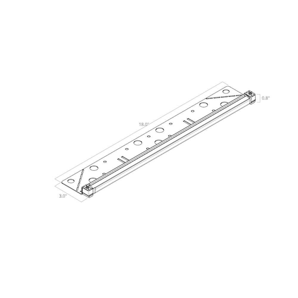 12V LED 18" Hardscape Light 3000K Textured Architectural Bronze Aluminum - Bees Lighting