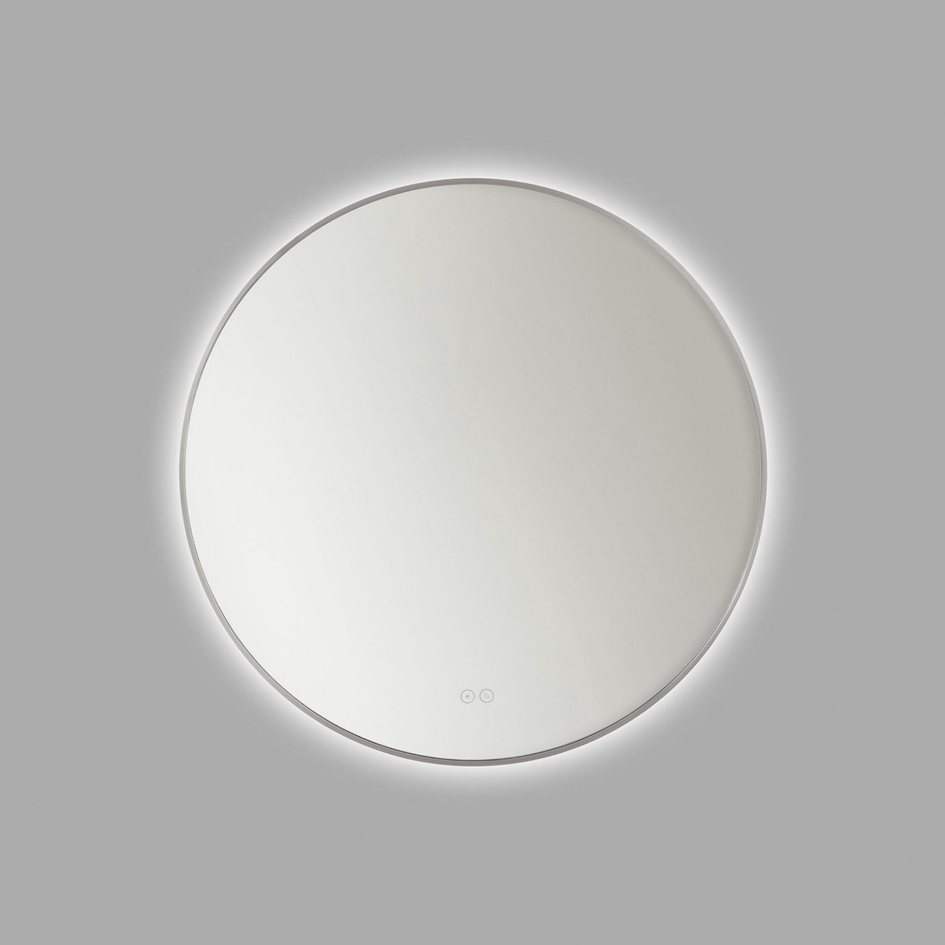 Cadre Round Mirror 30" x 30", Brushed Nickel Finish - Bees Lighting