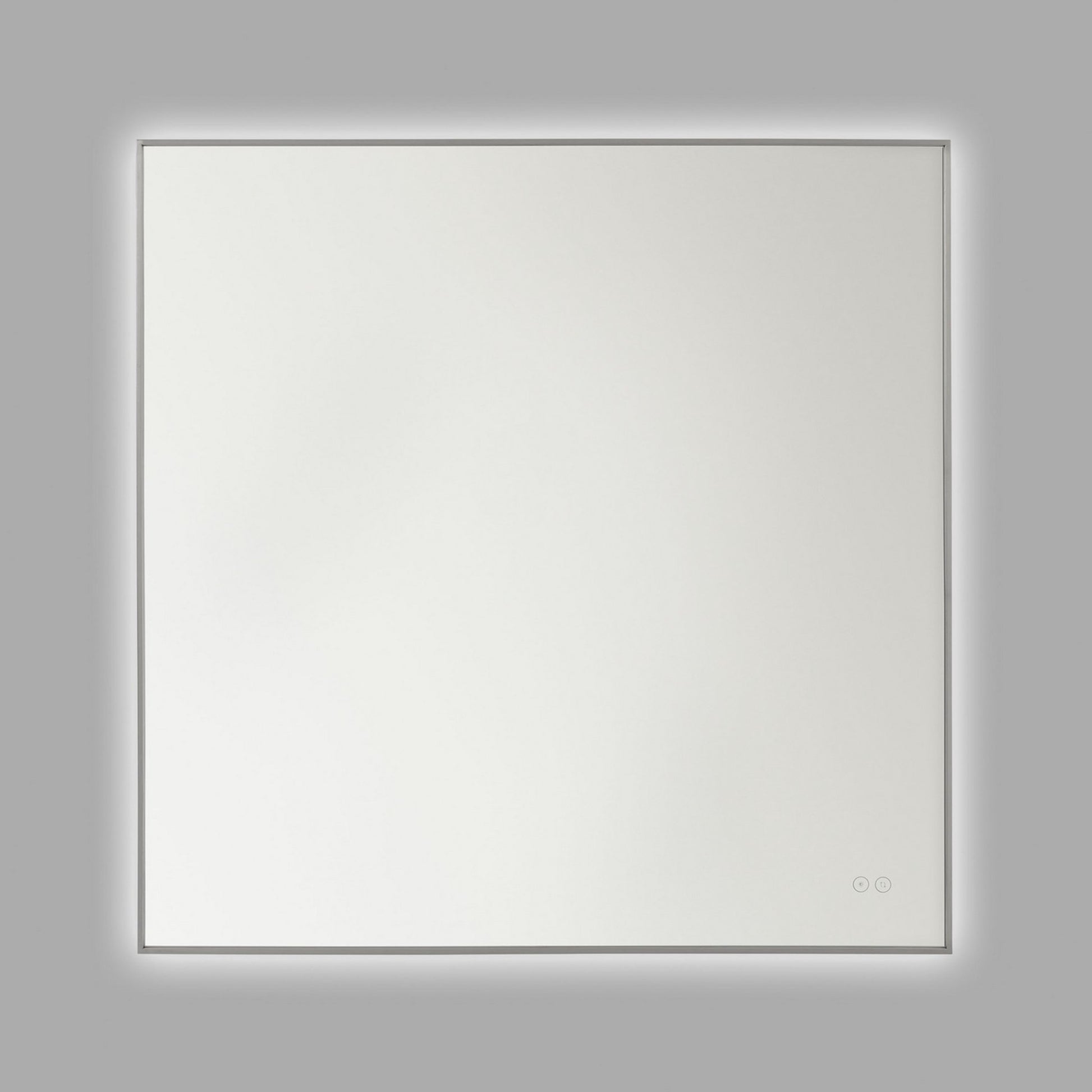 Cadre Square Mirror 36" x 36", Brushed Nickel Finish - Bees Lighting